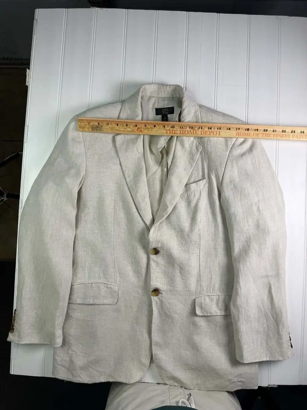 Linen Club Room Luxury Men’s Large 100% Linen Blazer Sport Coat Beige Tan